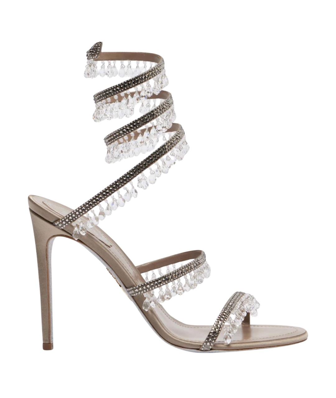 RENE CAOVILLA Серые босоножки, фото 1