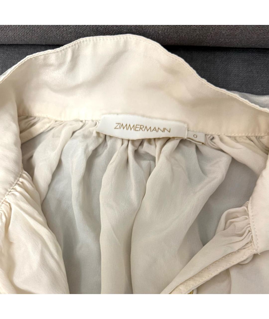 ZIMMERMANN Бежевая шелковая блузы, фото 4