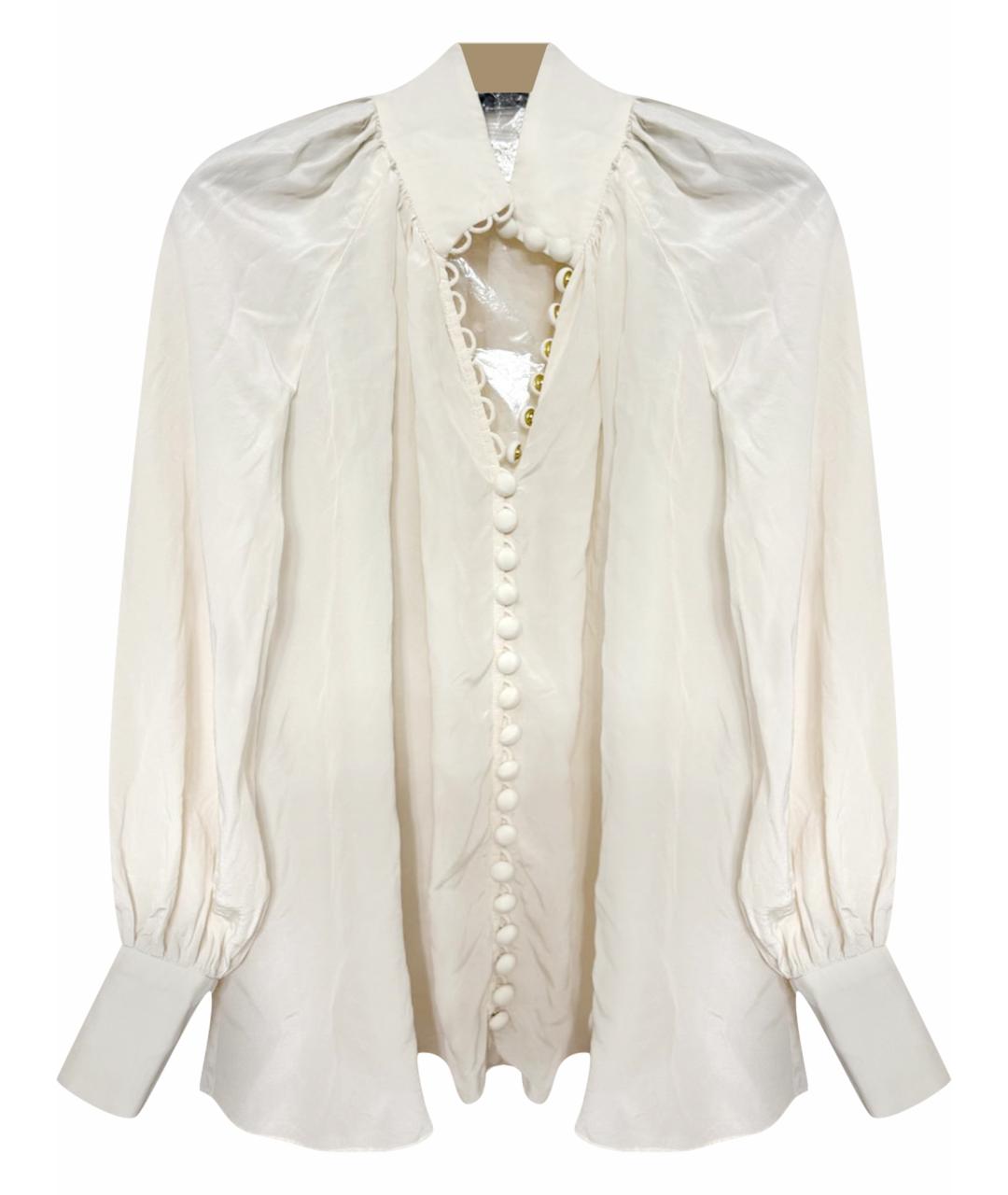 ZIMMERMANN Бежевая шелковая блузы, фото 1