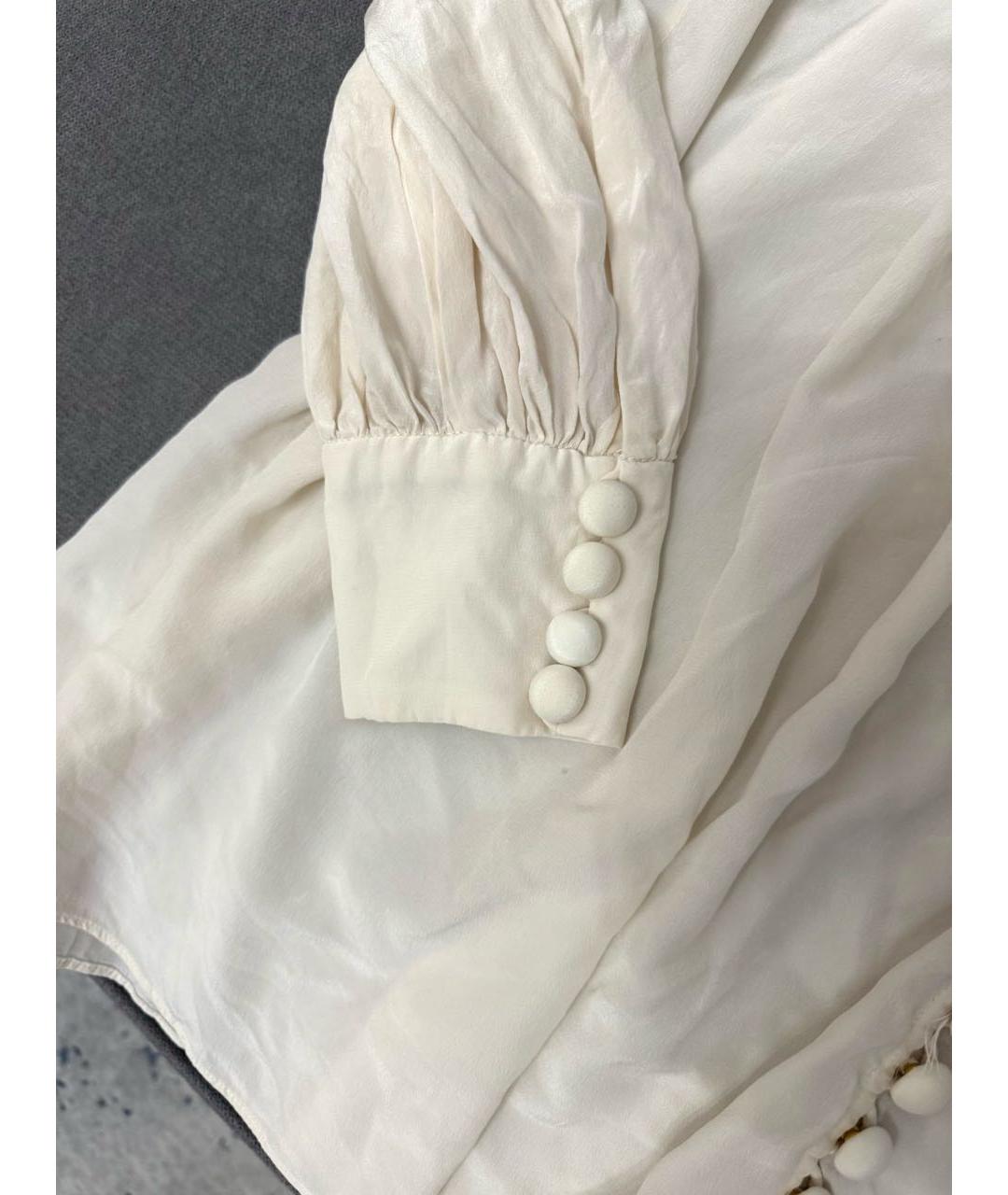 ZIMMERMANN Бежевая шелковая блузы, фото 6