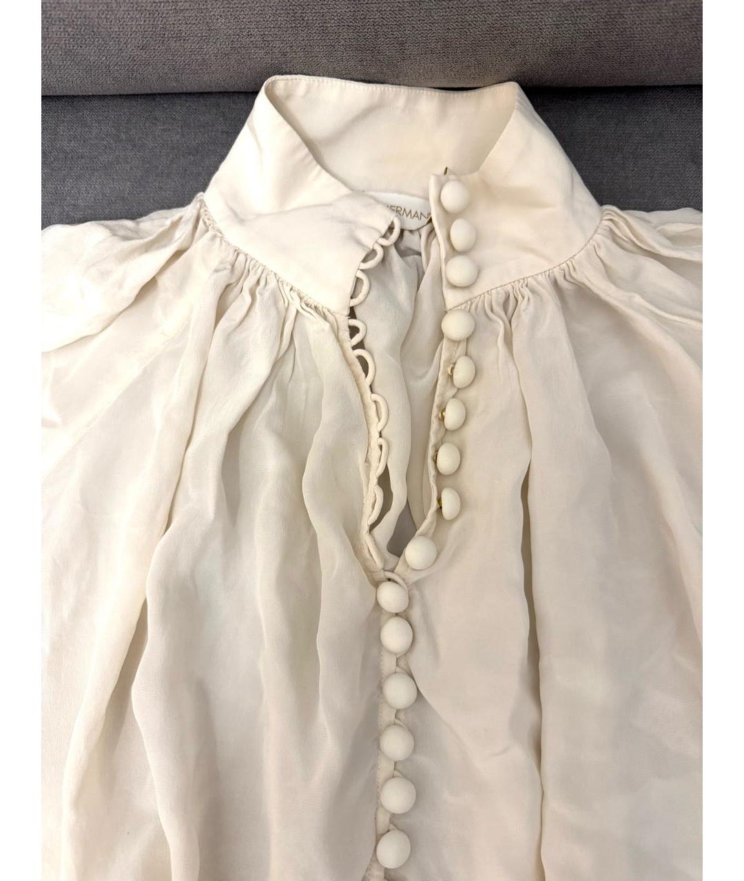 ZIMMERMANN Бежевая шелковая блузы, фото 3