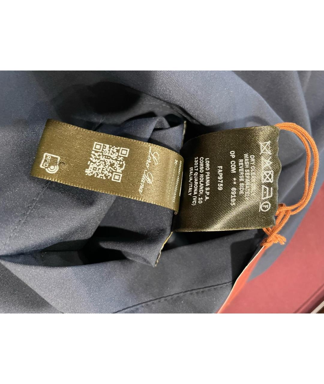 LORO PIANA Темно-синий полиамидовый жилет, фото 7