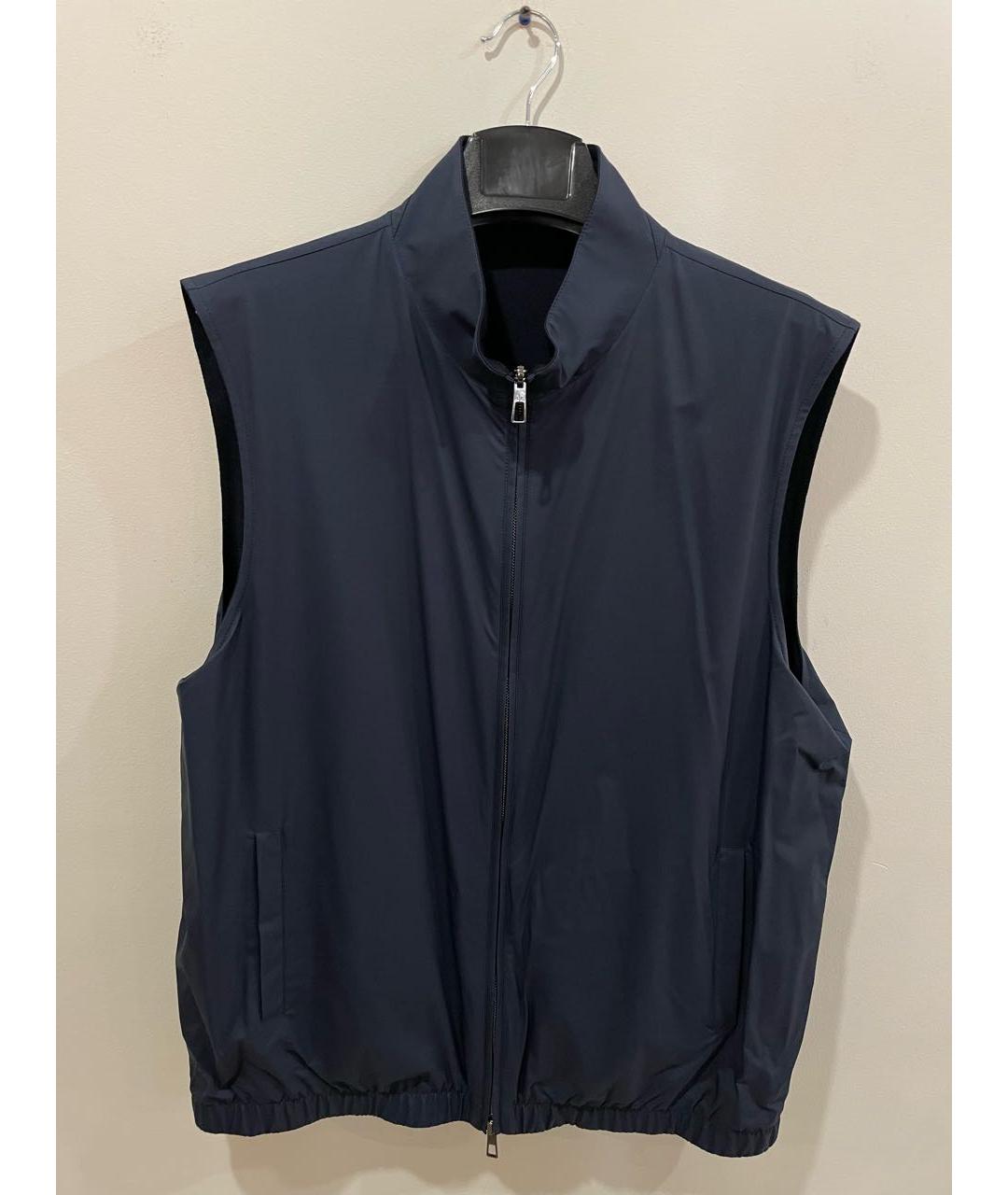 LORO PIANA Темно-синий полиамидовый жилет, фото 9