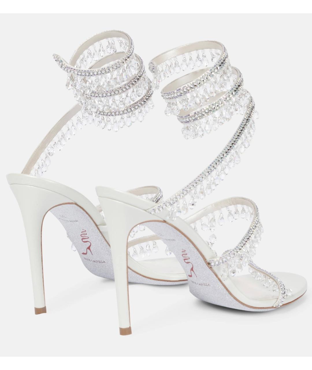 RENE CAOVILLA Серебряные босоножки, фото 4