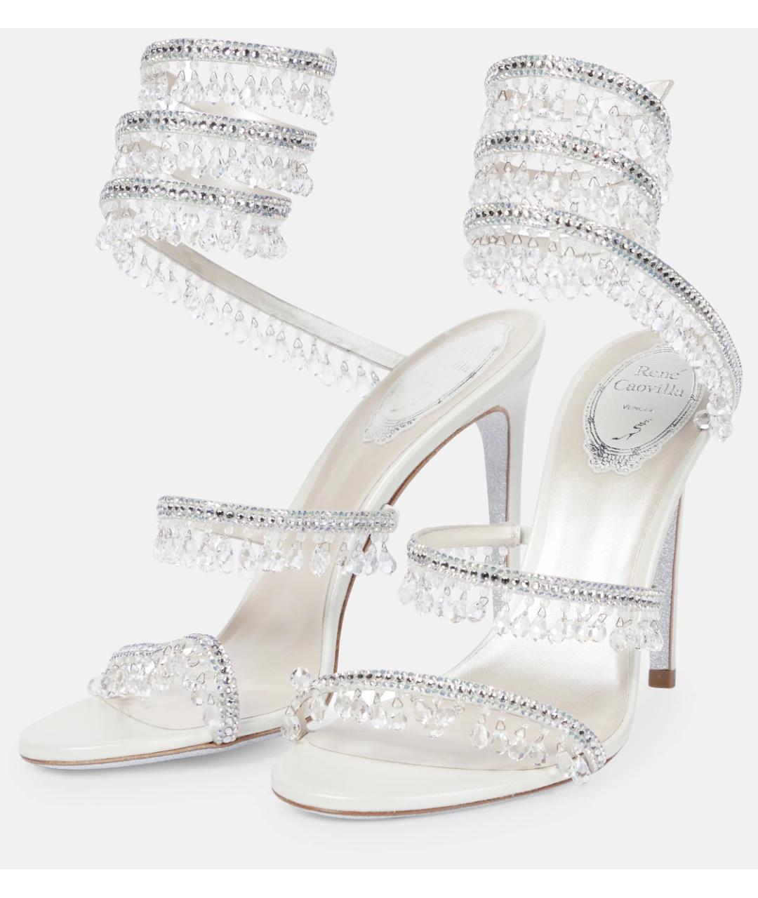 RENE CAOVILLA Серебряные босоножки, фото 3