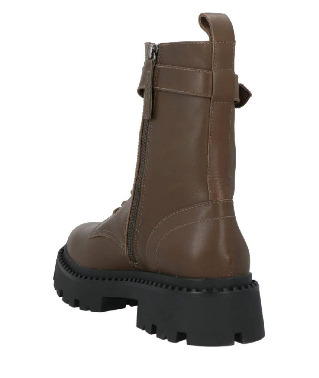 ASH Хаки кожаные ботинки, фото 3