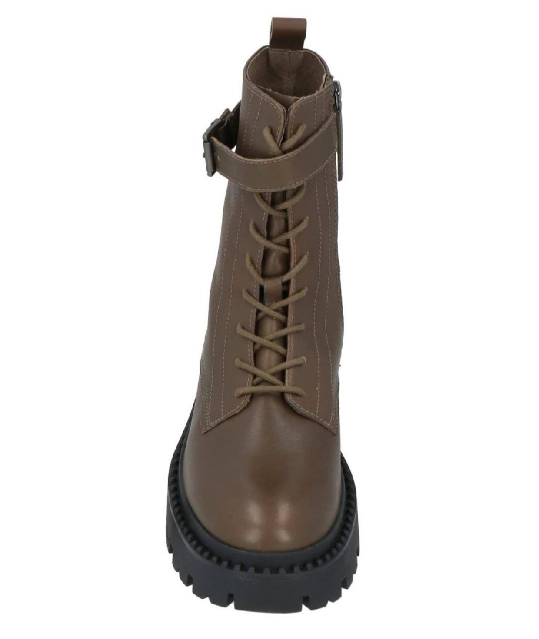 ASH Хаки кожаные ботинки, фото 4
