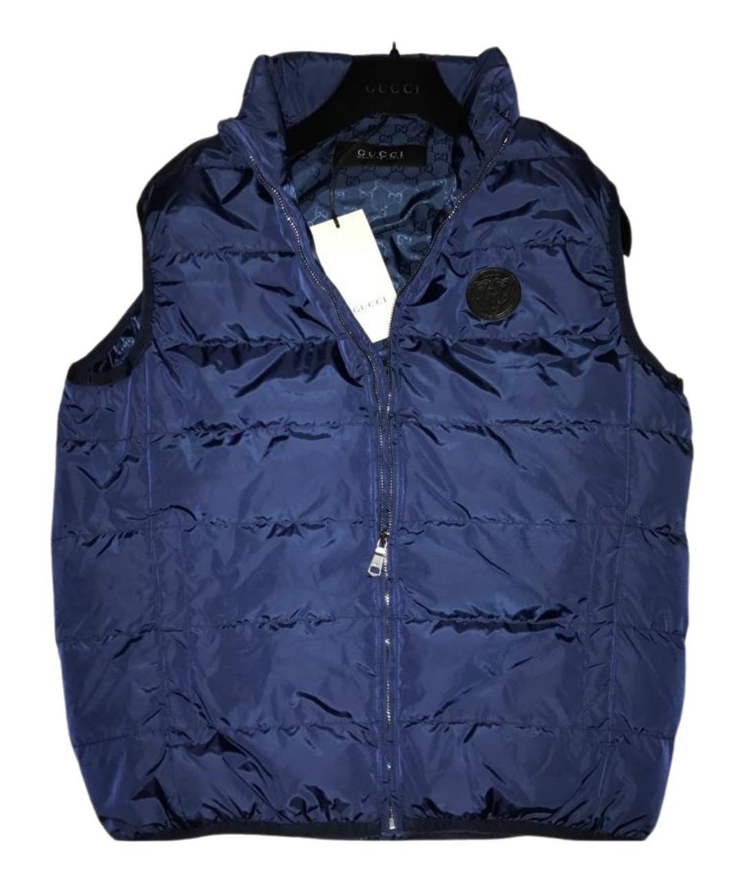 GUCCI Синий полиэстеровый жилет, фото 1