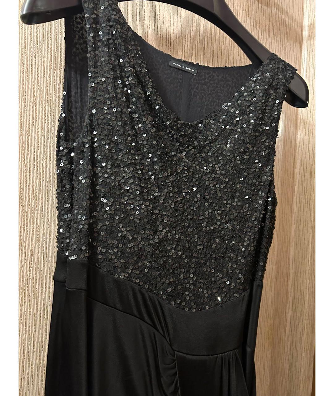 Mariella Burani Черное шелковое коктейльное платье, фото 2