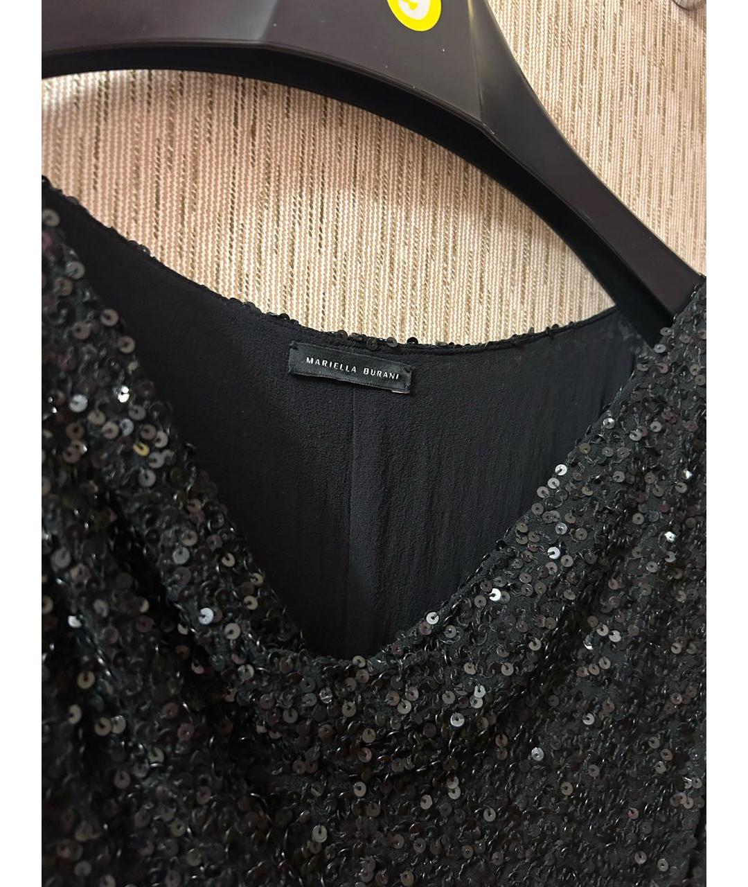 Mariella Burani Черное шелковое коктейльное платье, фото 3