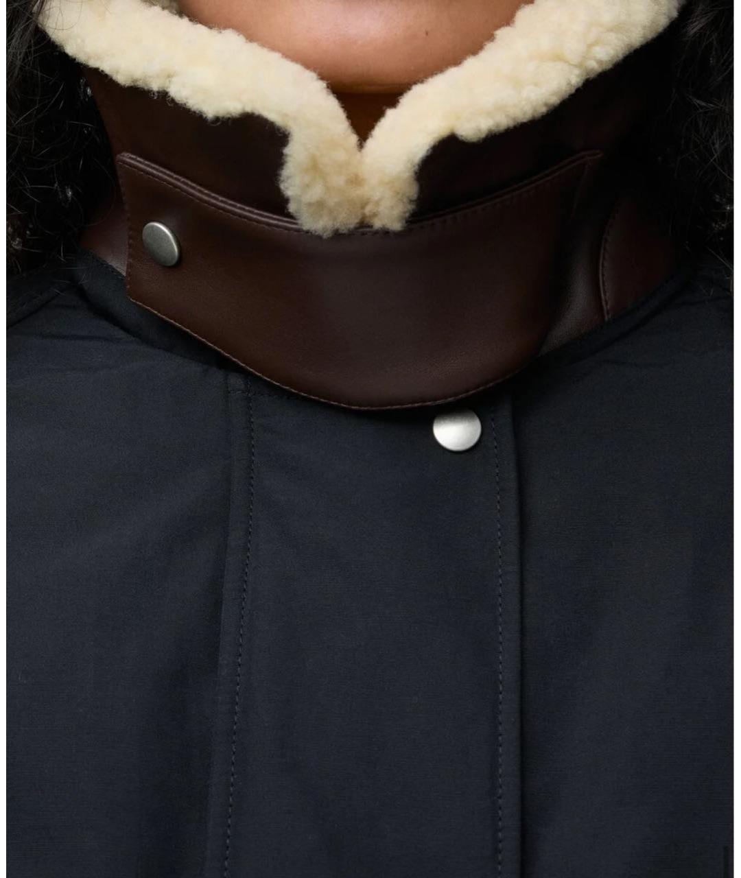 LOEWE Черный хлопковый пуховик, фото 4