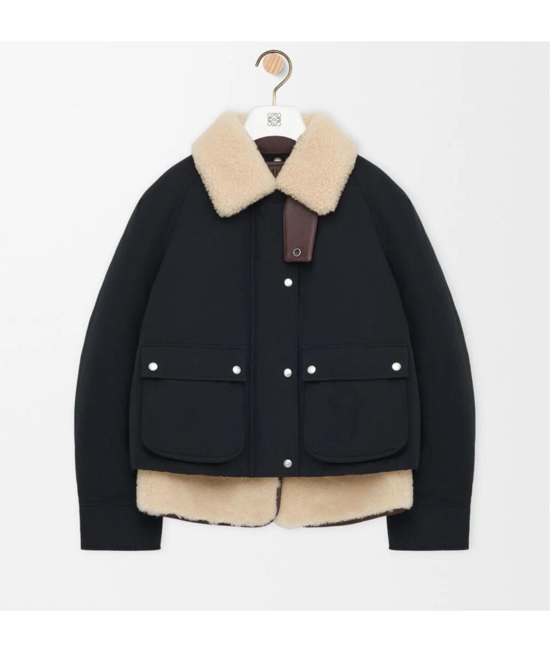 LOEWE Черный хлопковый пуховик, фото 6