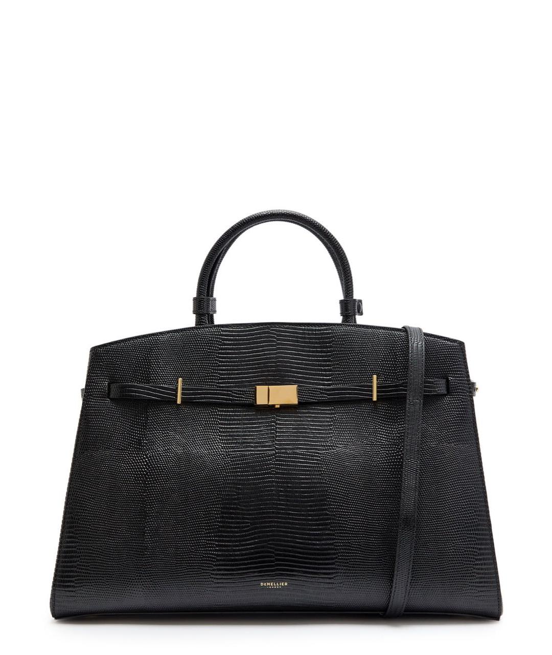 DEMELLIER Черная кожаная сумка с короткими ручками, фото 2