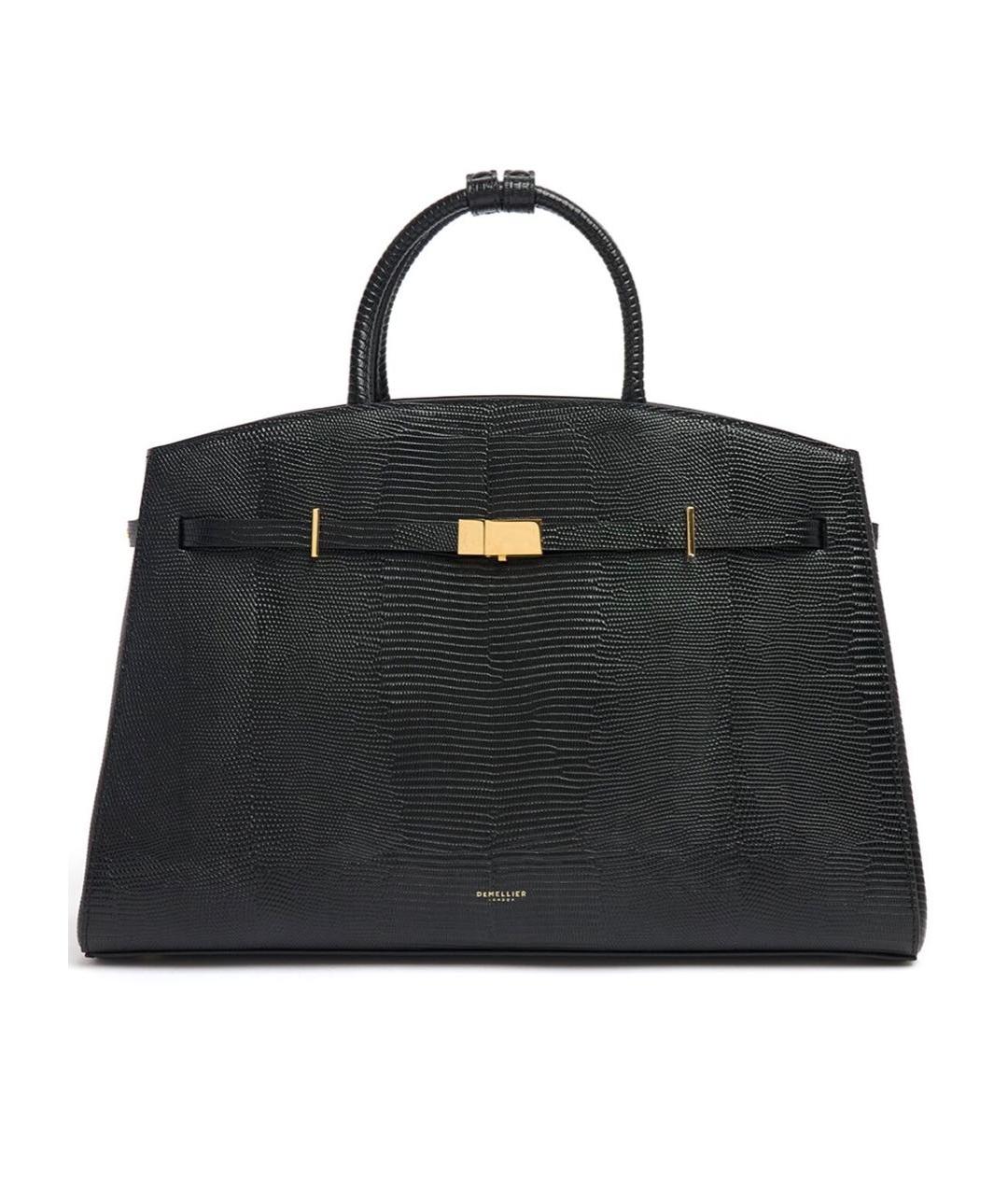 DEMELLIER Черная кожаная сумка с короткими ручками, фото 8