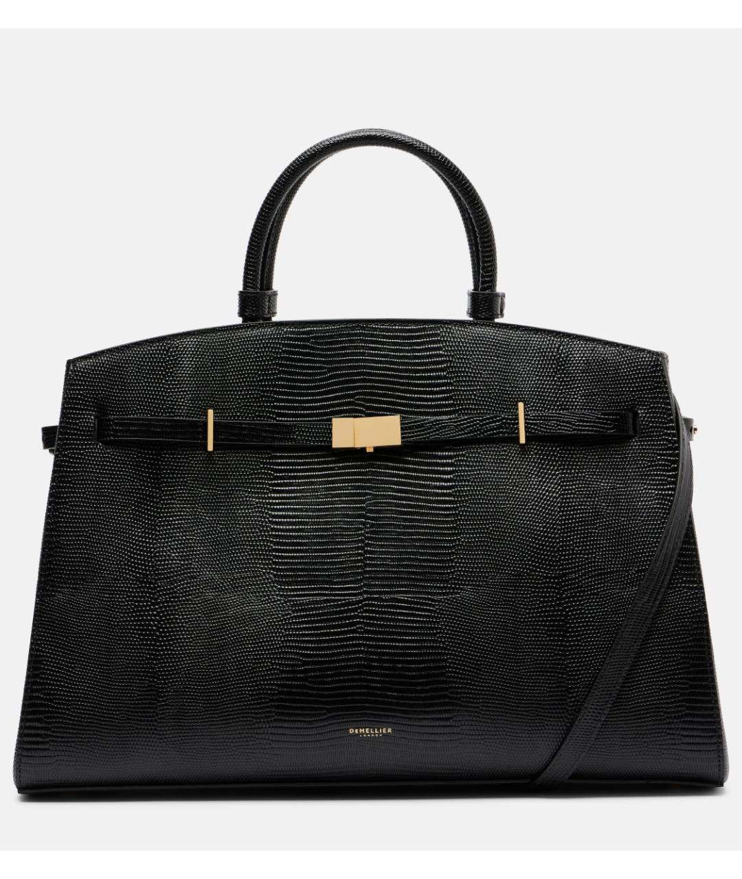 DEMELLIER Черная кожаная сумка с короткими ручками, фото 7