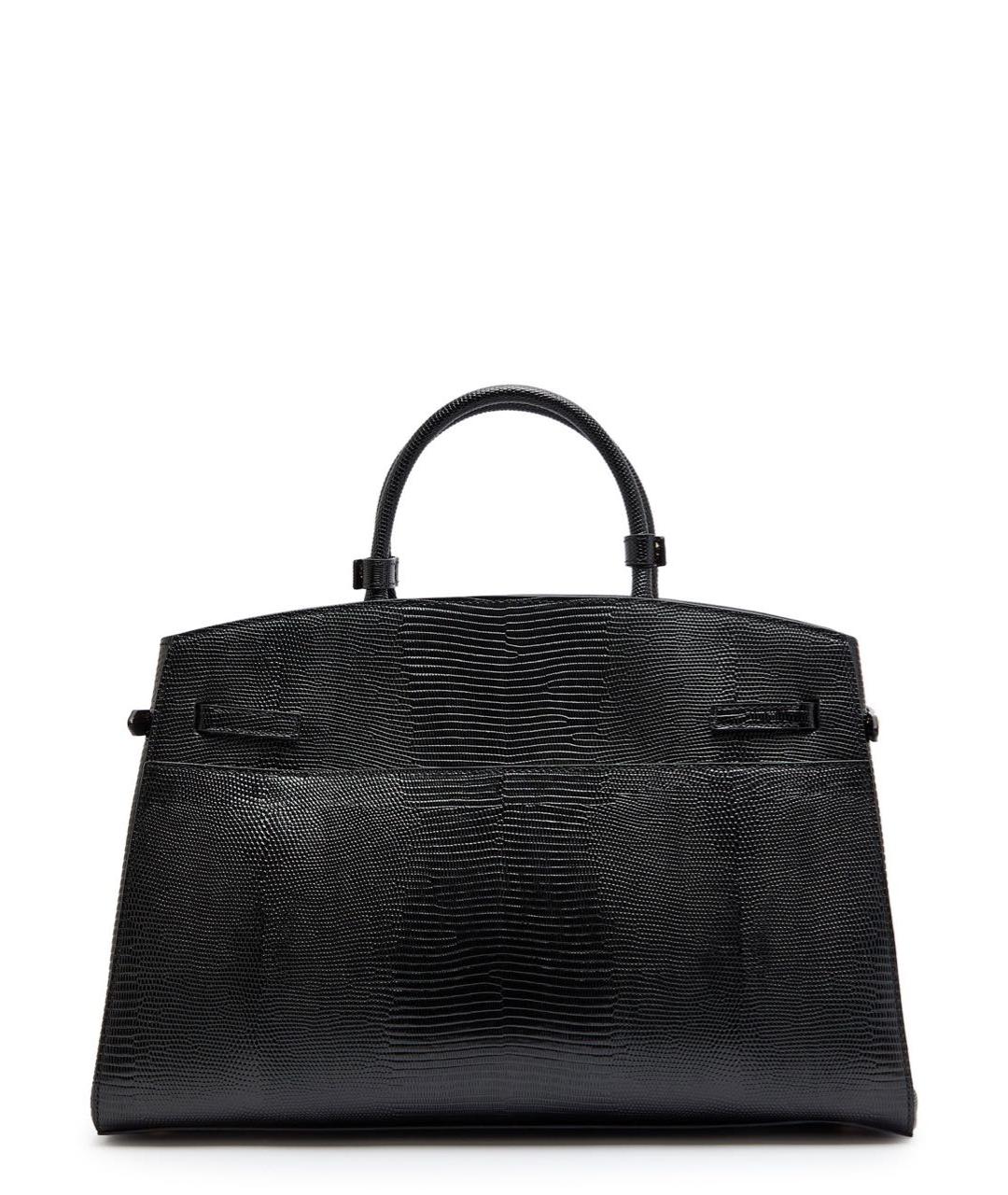 DEMELLIER Черная кожаная сумка с короткими ручками, фото 8