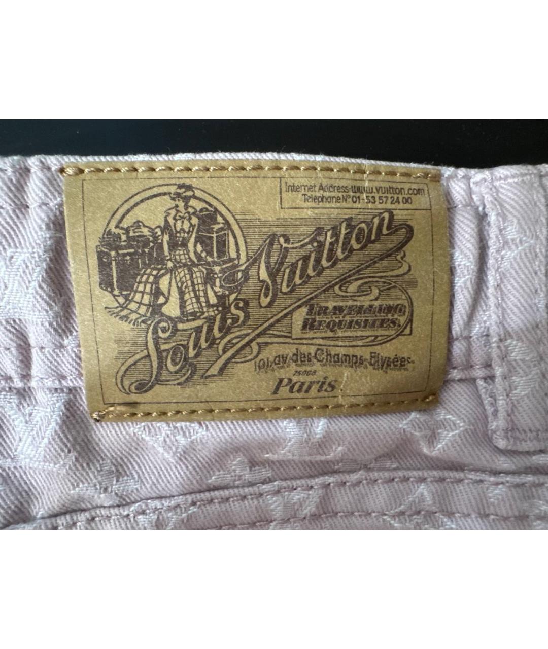 LOUIS VUITTON Розовая деним юбка, фото 3