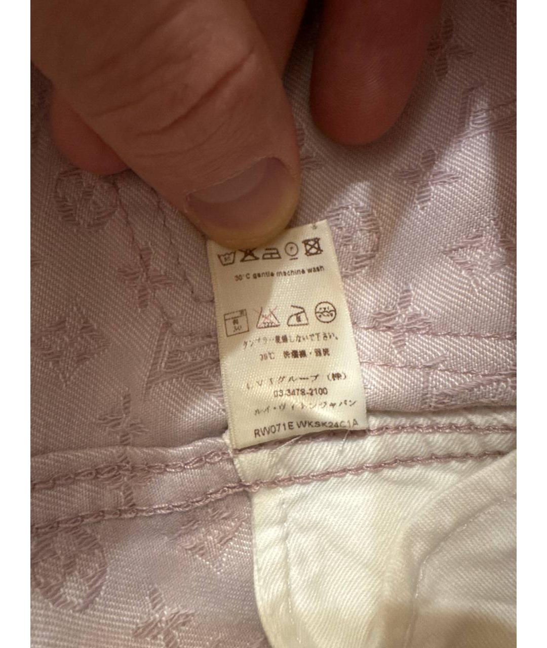 LOUIS VUITTON Розовая деним юбка, фото 6