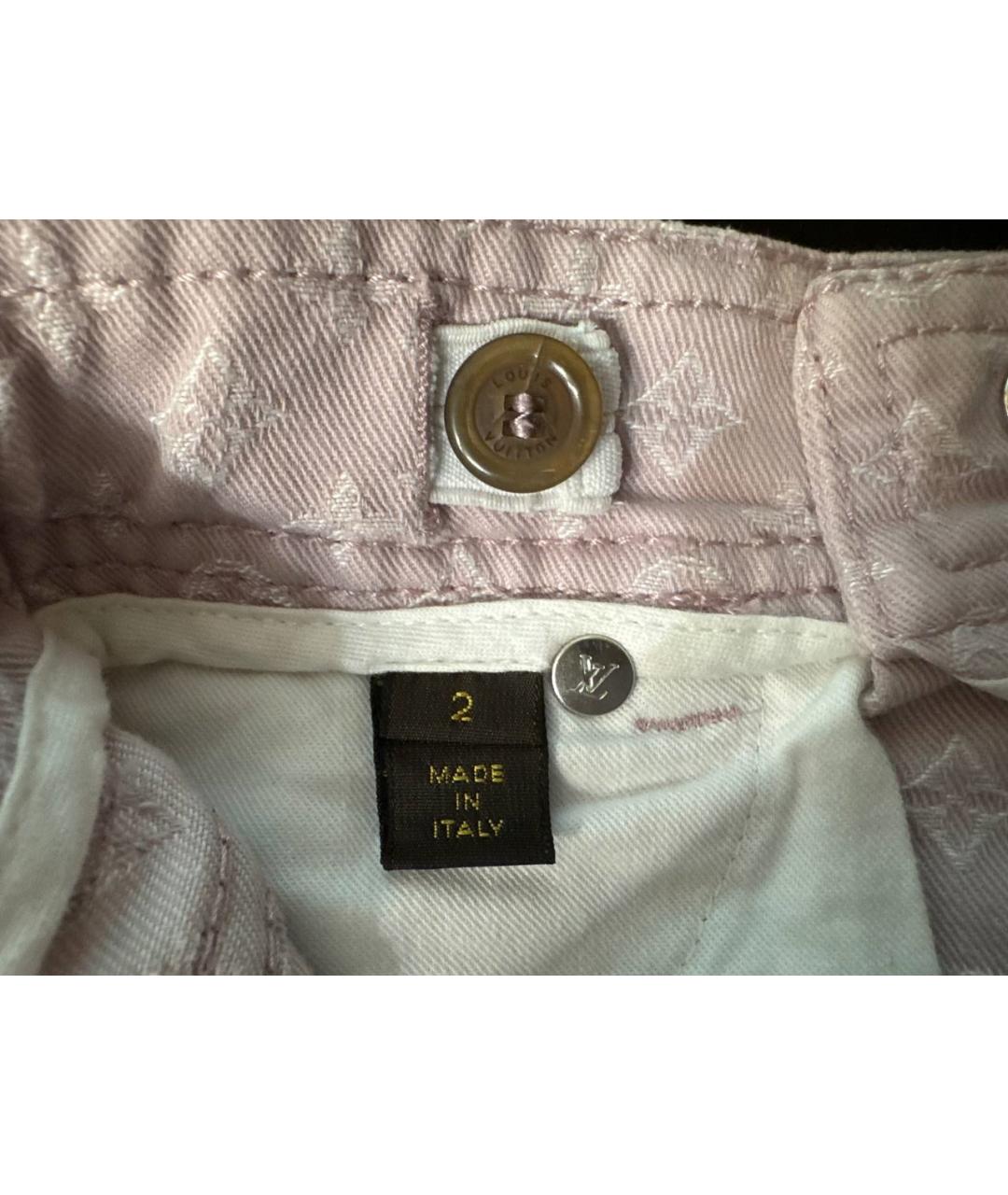 LOUIS VUITTON Розовая деним юбка, фото 5