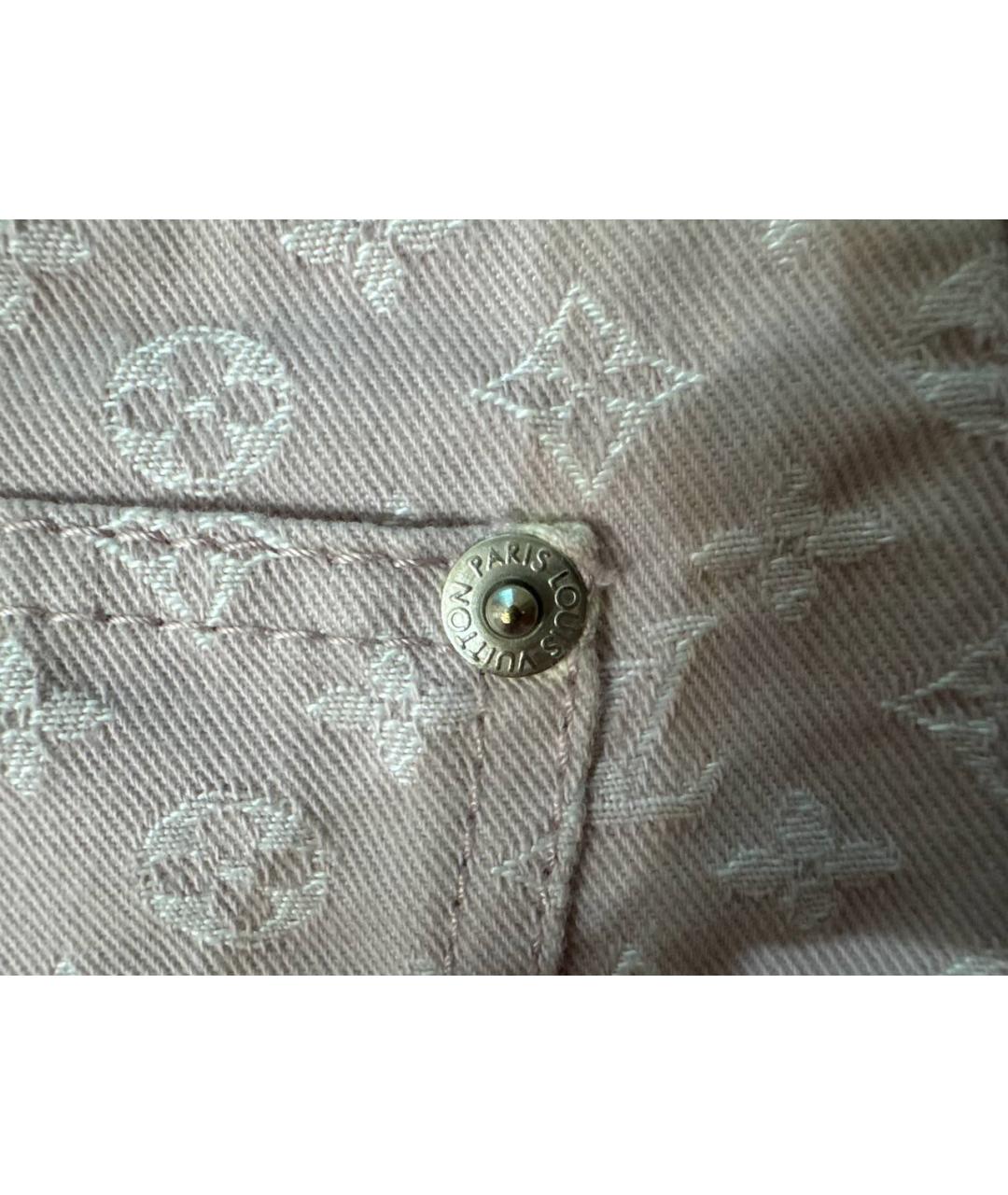 LOUIS VUITTON Розовая деним юбка, фото 4
