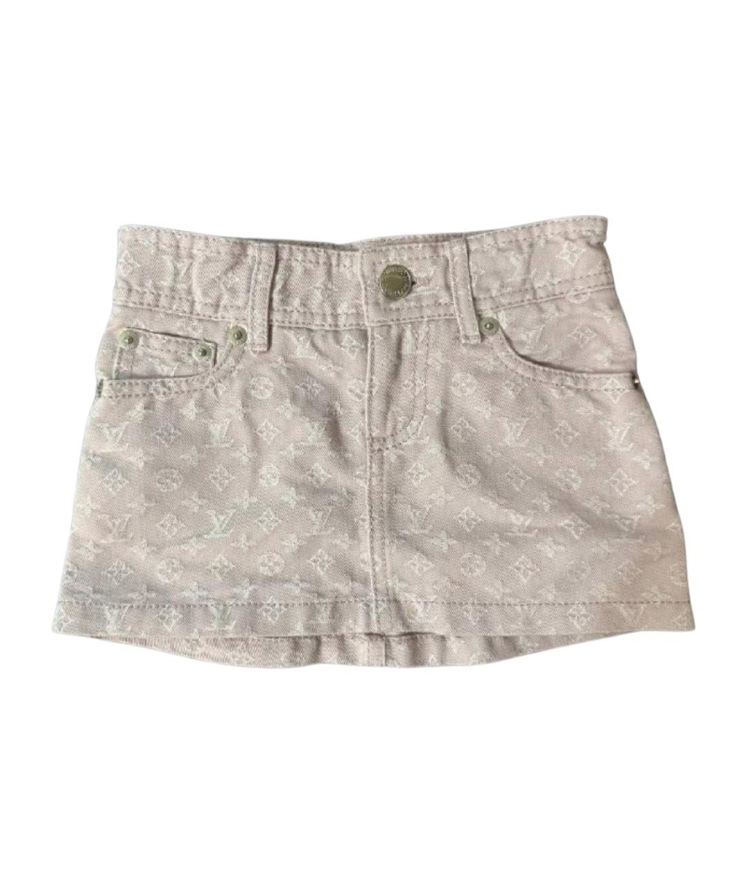 LOUIS VUITTON Розовая деним юбка, фото 1