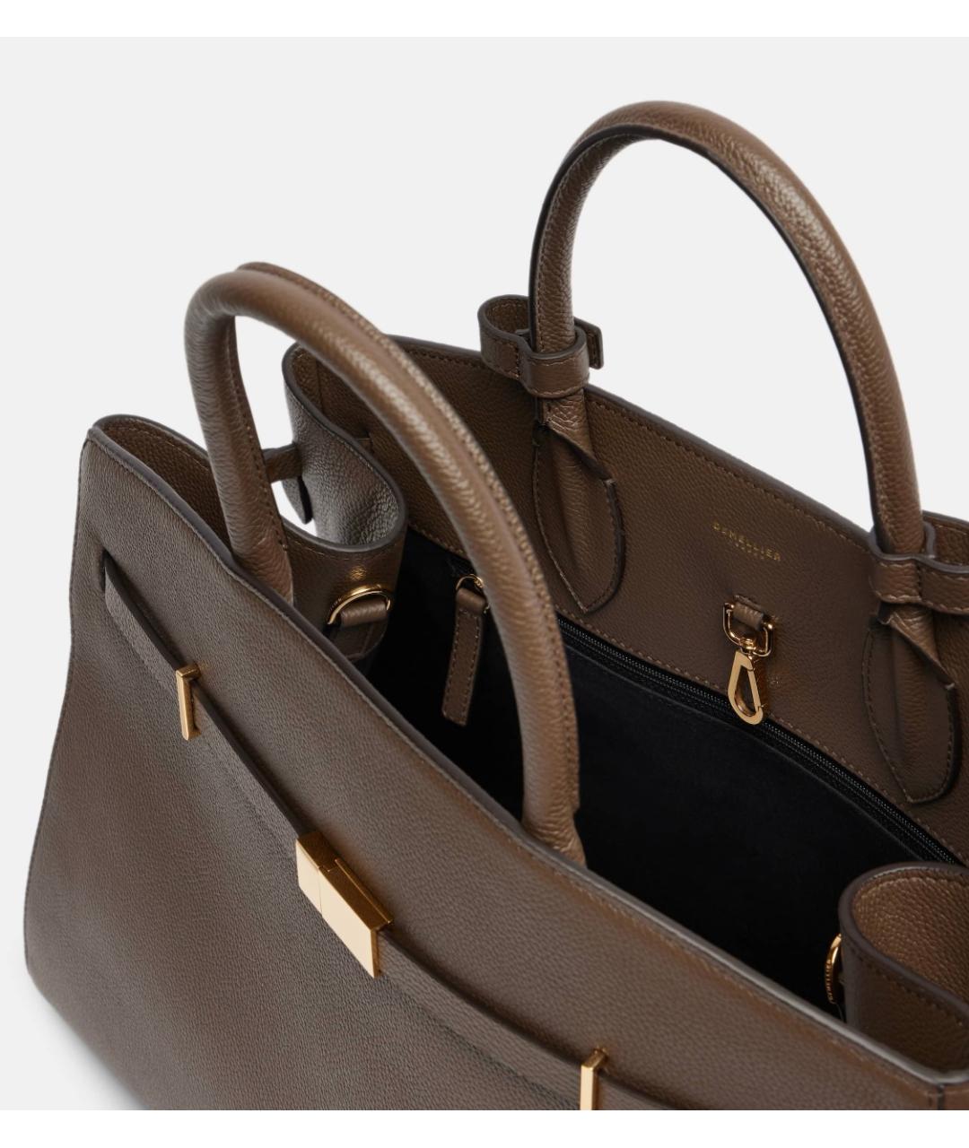 DEMELLIER Коричневая кожаная сумка с короткими ручками, фото 6