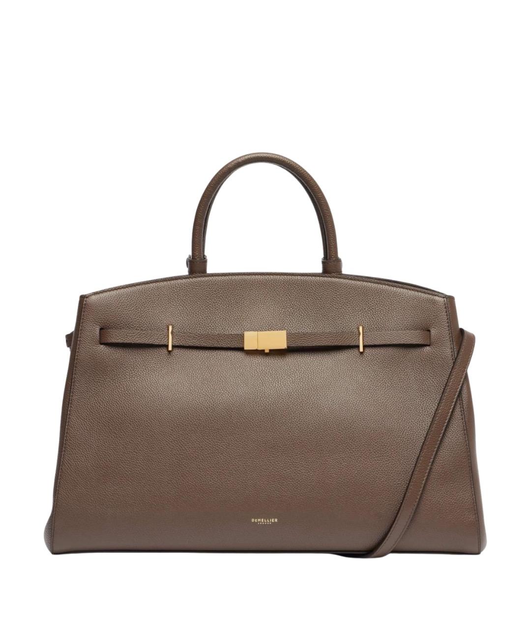 DEMELLIER Коричневая кожаная сумка с короткими ручками, фото 1