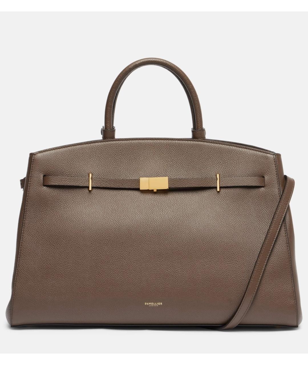 DEMELLIER Коричневая кожаная сумка с короткими ручками, фото 7