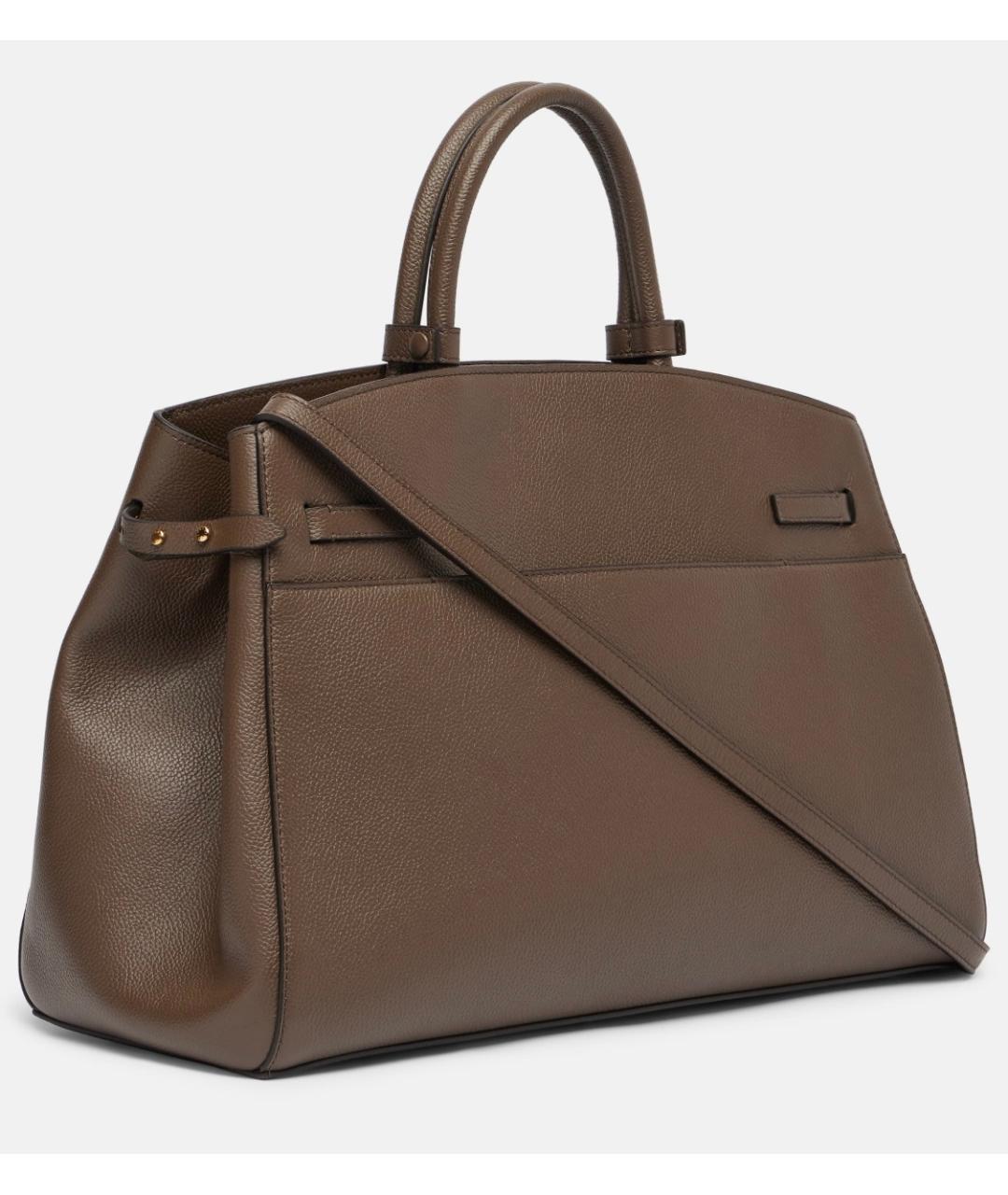 DEMELLIER Коричневая кожаная сумка с короткими ручками, фото 5