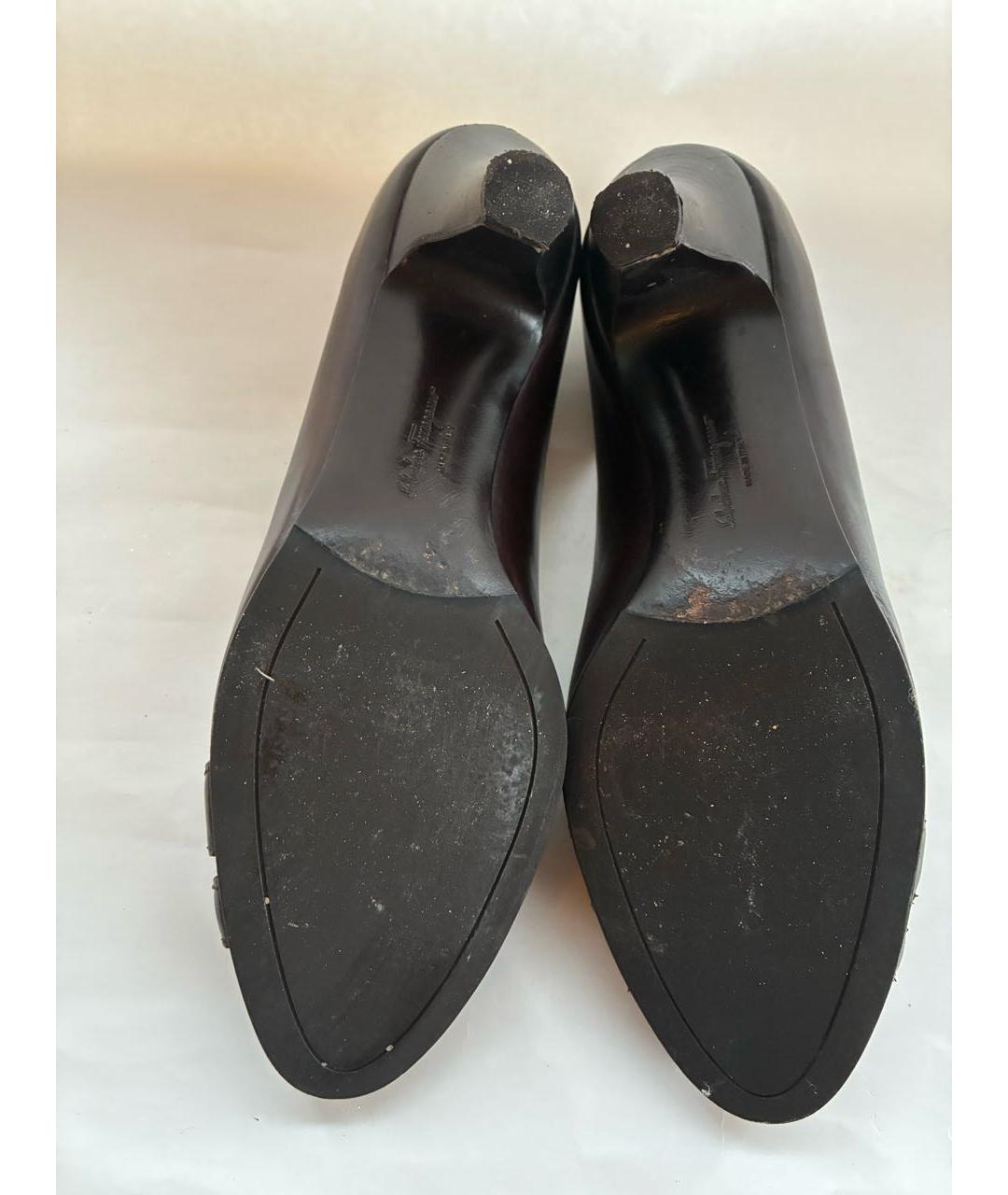 FERRAGAMO Коричневые кожаные туфли, фото 5