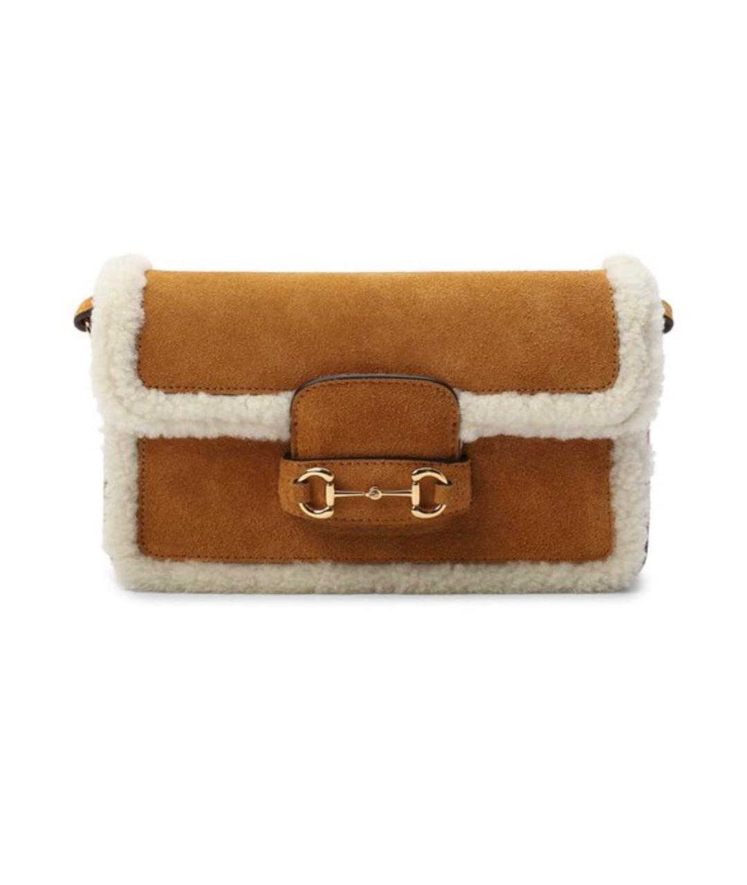 GUCCI Коричневая замшевая сумка через плечо, фото 7