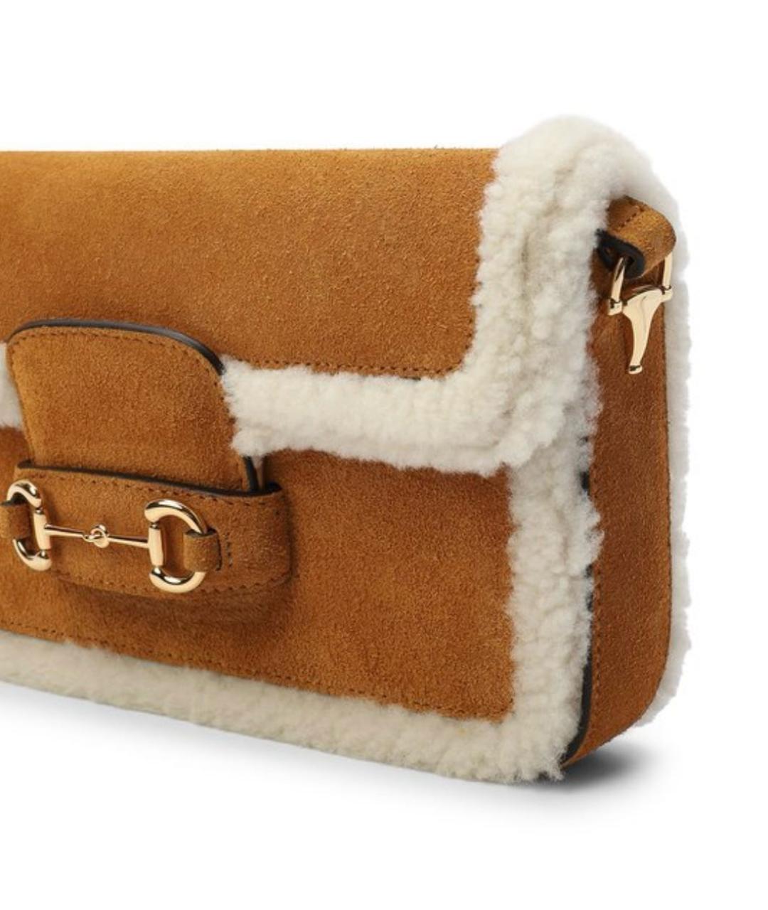 GUCCI Коричневая замшевая сумка через плечо, фото 2