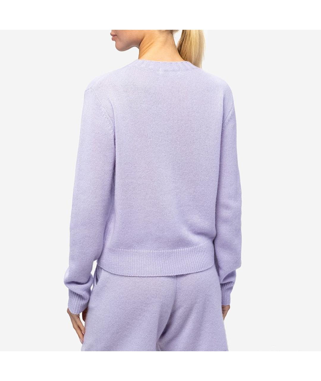 SPORTY AND RICH Фиолетовый кашемировый джемпер / свитер, фото 5