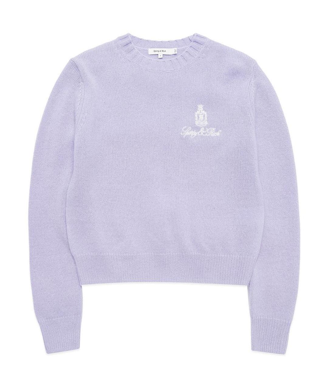 SPORTY AND RICH Фиолетовый кашемировый джемпер / свитер, фото 1