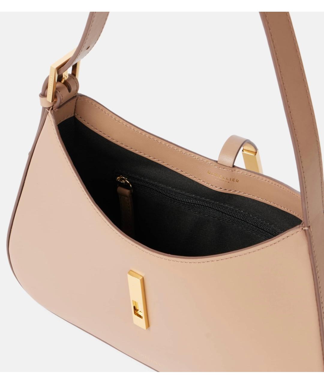DEMELLIER Бежевая кожаная сумка с короткими ручками, фото 5