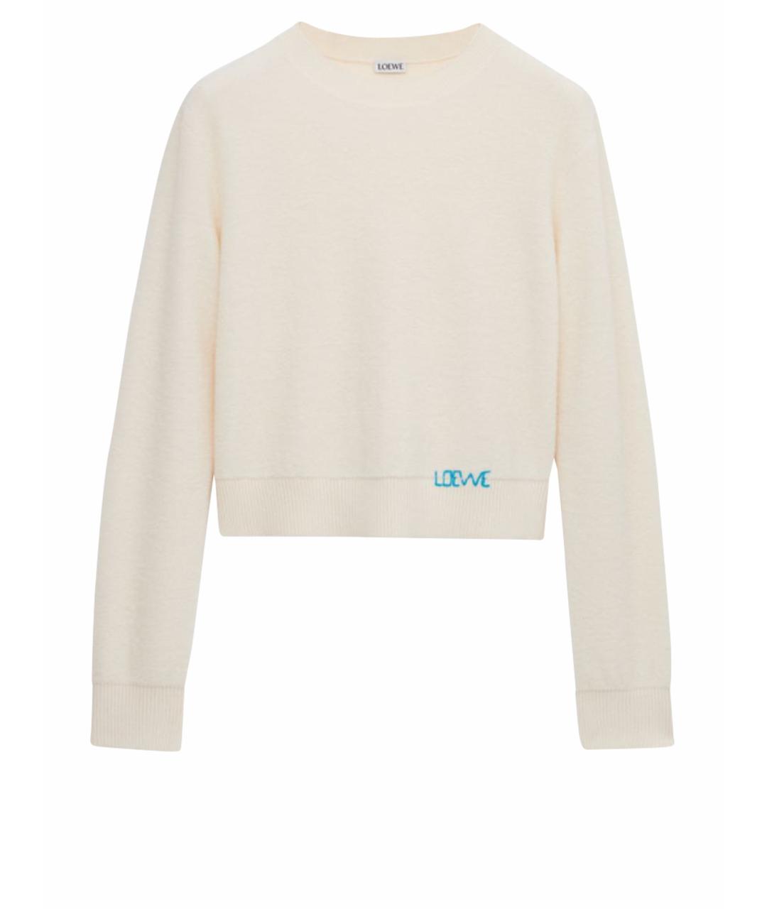 LOEWE Бежевый шерстяной джемпер / свитер, фото 1