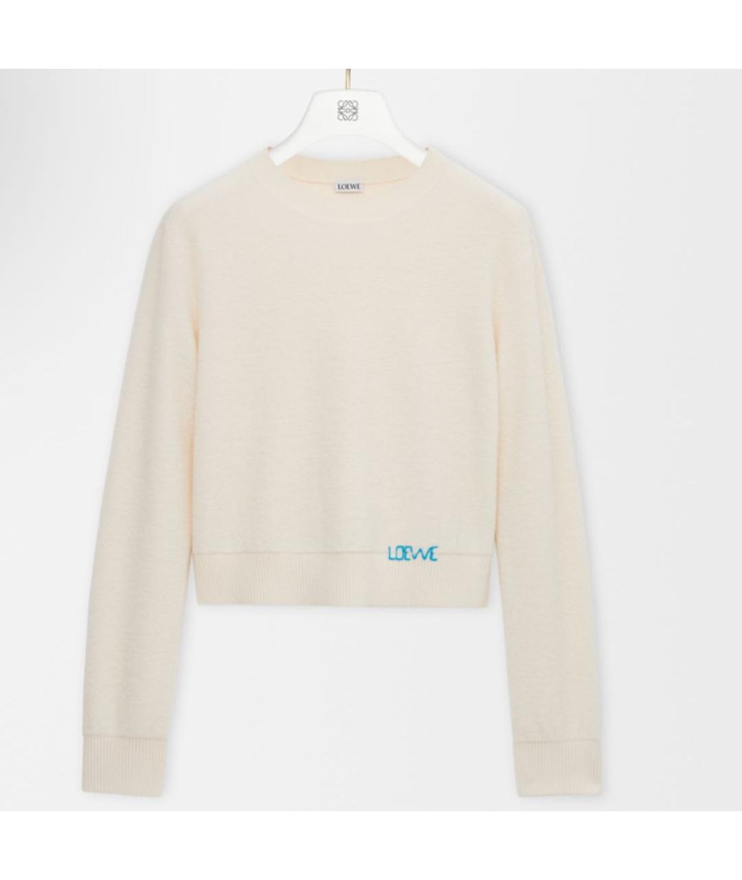 LOEWE Бежевый шерстяной джемпер / свитер, фото 5
