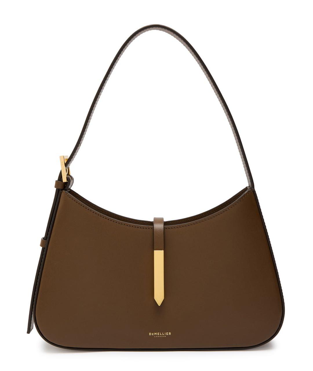 DEMELLIER Коричневая кожаная сумка с короткими ручками, фото 5