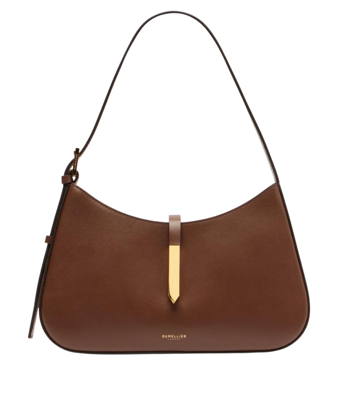 DEMELLIER Коричневая кожаная сумка с короткими ручками, фото 1
