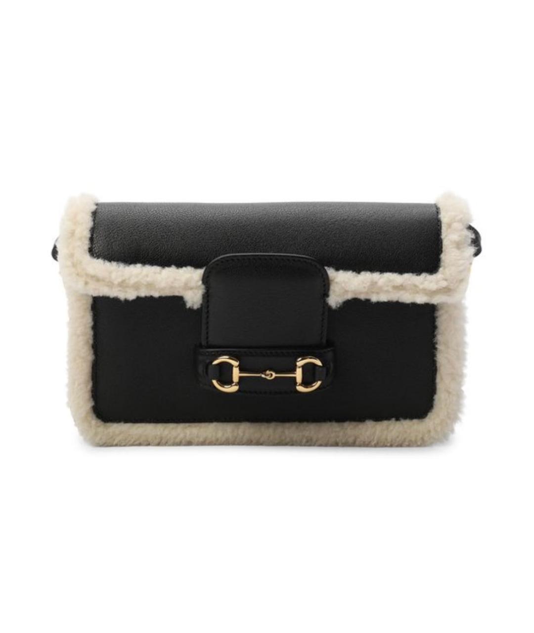 GUCCI Черная кожаная сумка через плечо, фото 7