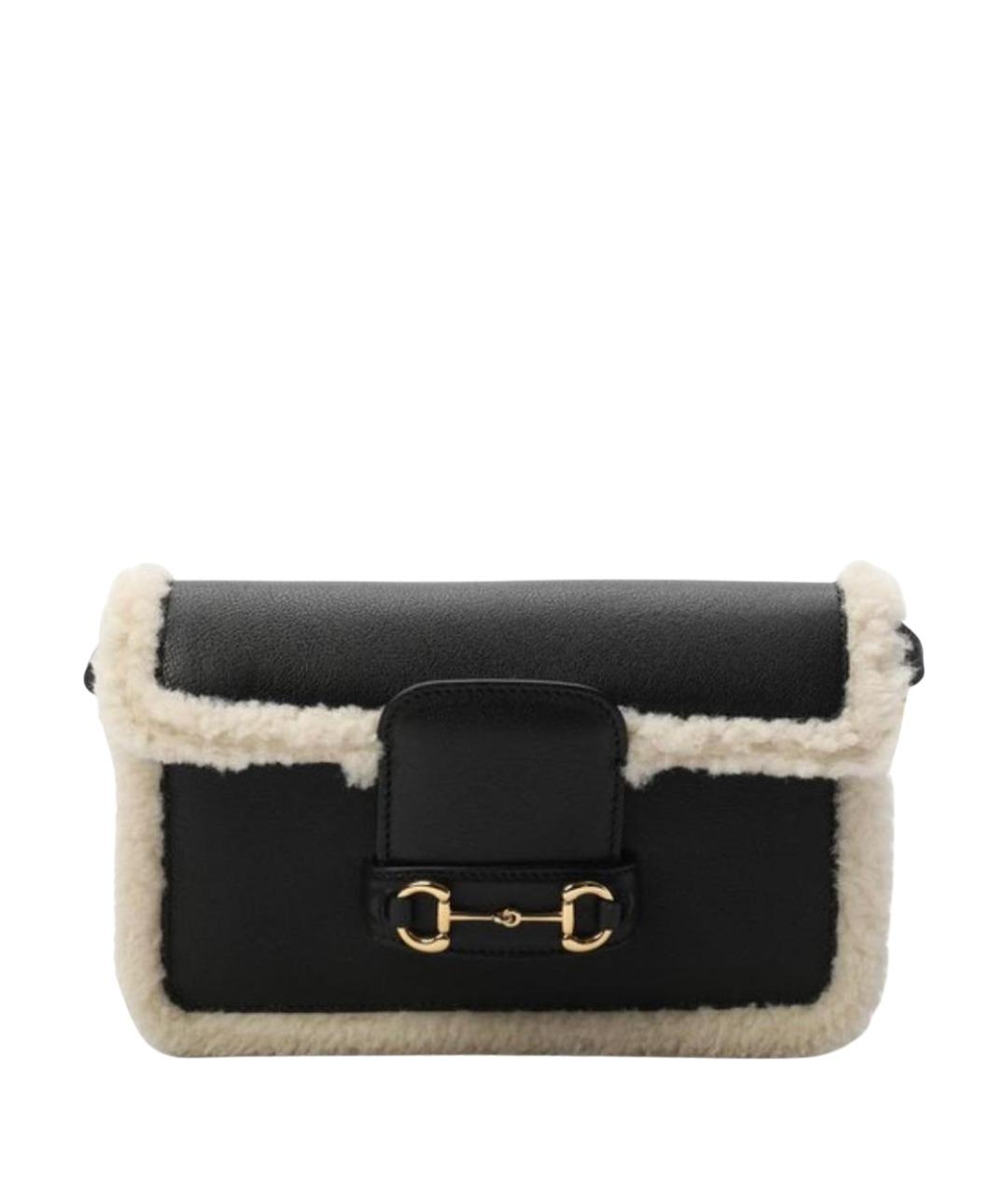 GUCCI Черная кожаная сумка через плечо, фото 8