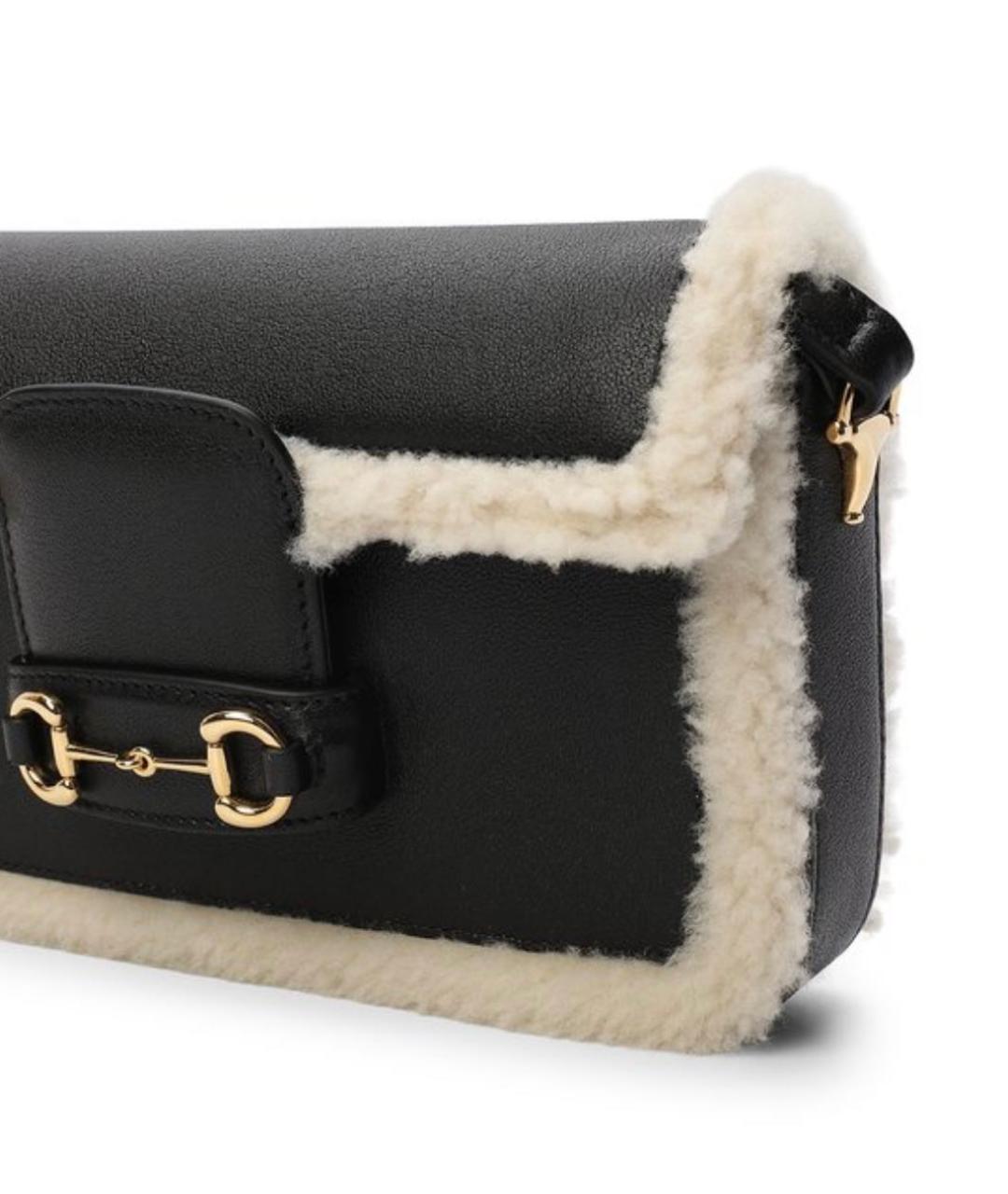 GUCCI Черная кожаная сумка через плечо, фото 2