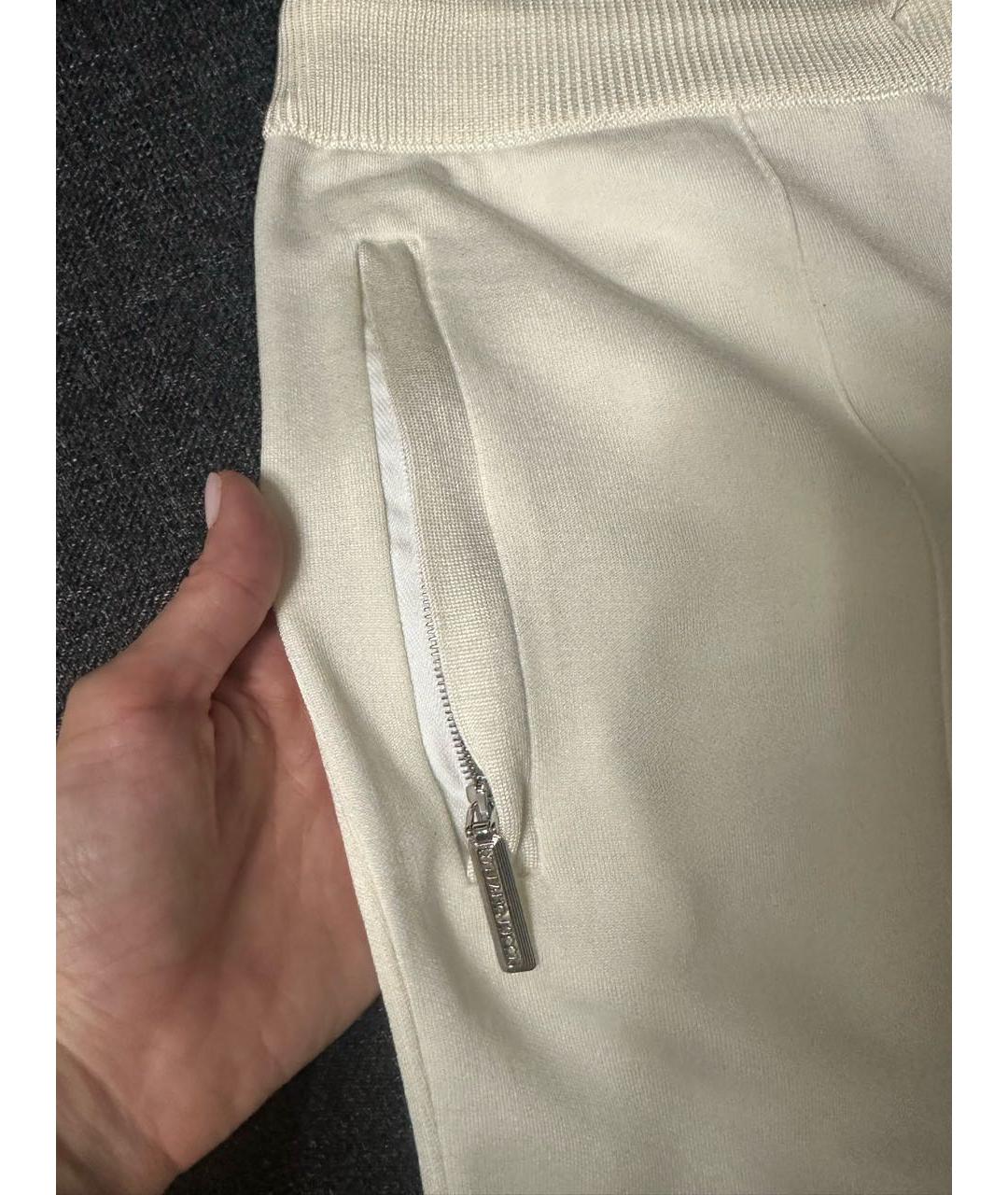 STEFANO RICCI Белые шелковые повседневные брюки, фото 6