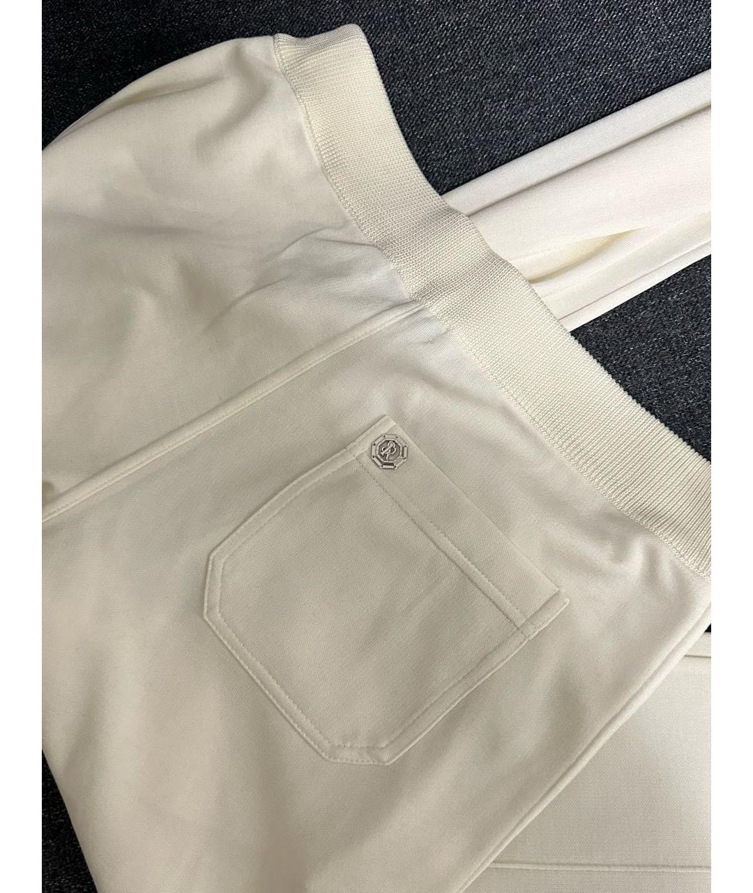 STEFANO RICCI Белые шелковые повседневные брюки, фото 7