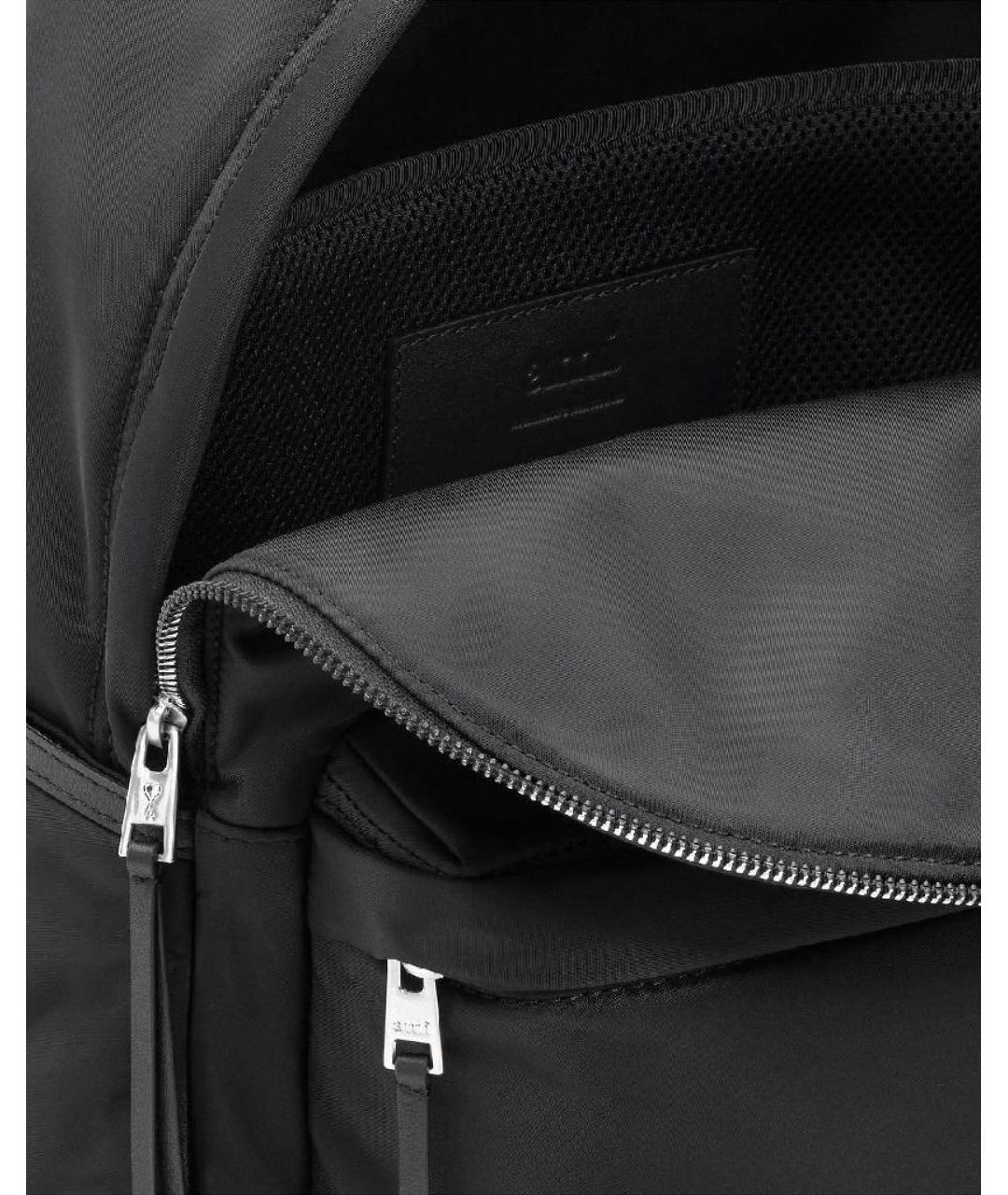 AMI ALEXANDRE MATTIUSSI Черный тканевый рюкзак, фото 4