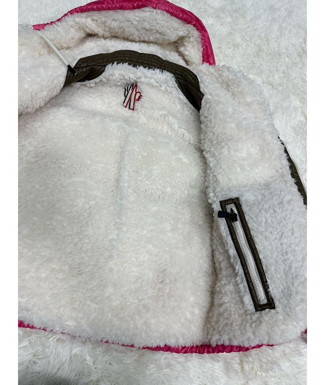 MONCLER Розовая полиамидовая куртка, фото 5