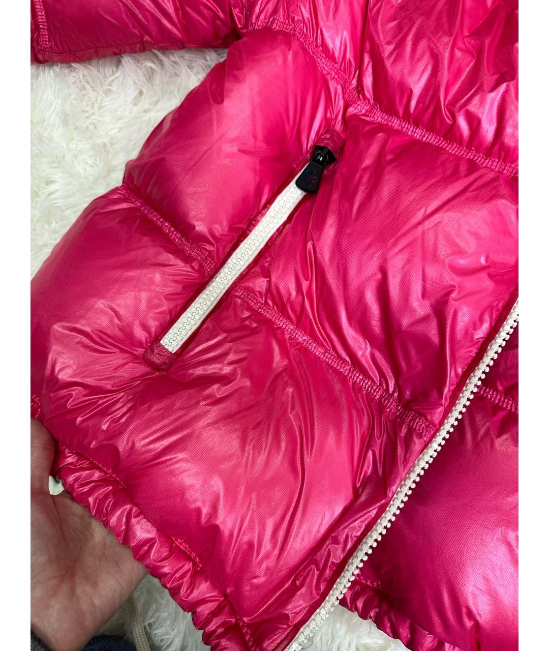 MONCLER Розовая полиамидовая куртка, фото 8