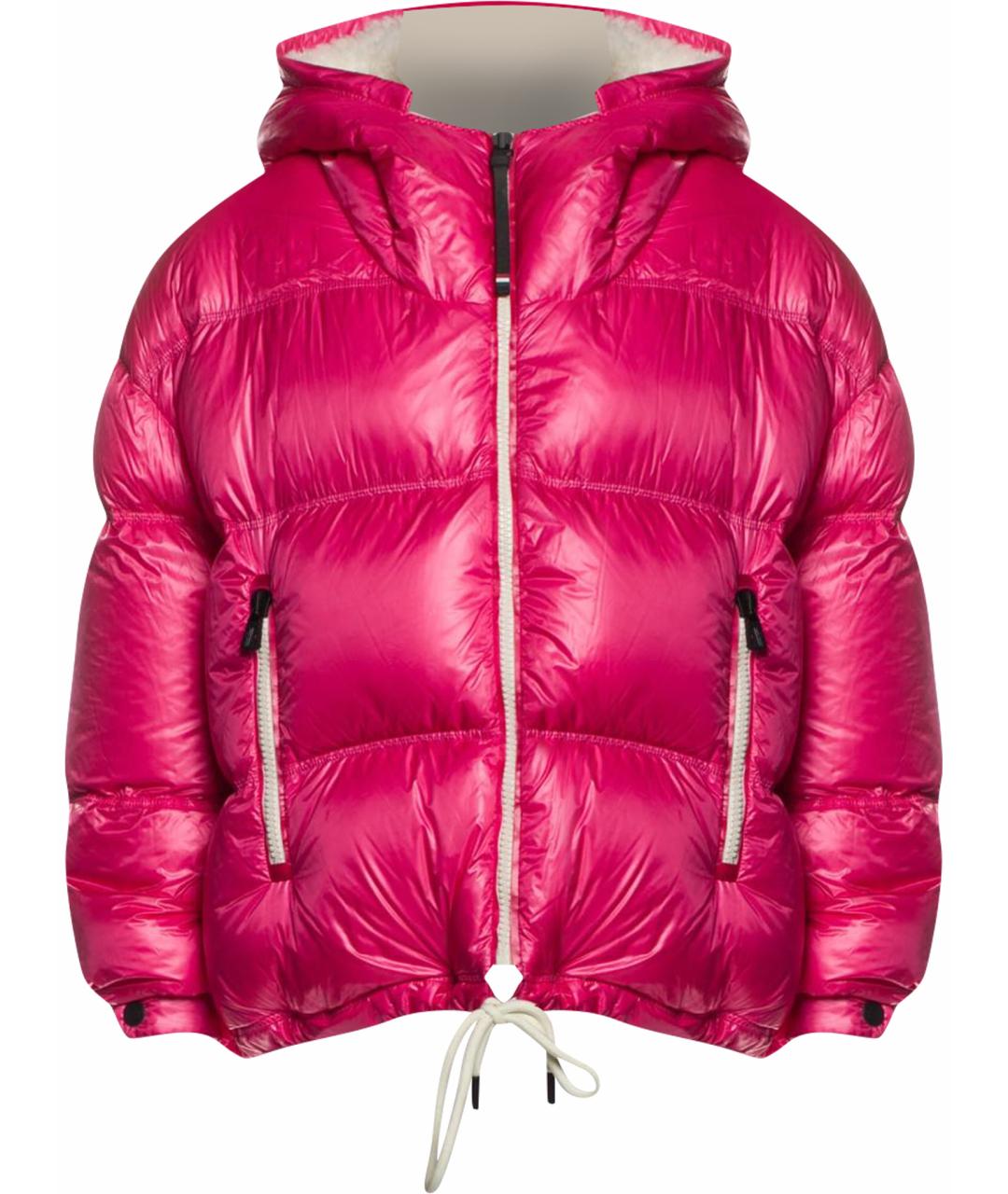 MONCLER Розовая полиамидовая куртка, фото 1