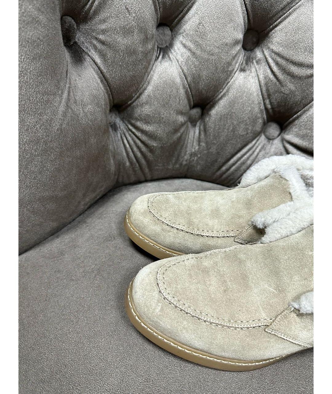 DOUCAL'S Бежевые замшевые лоферы, фото 2