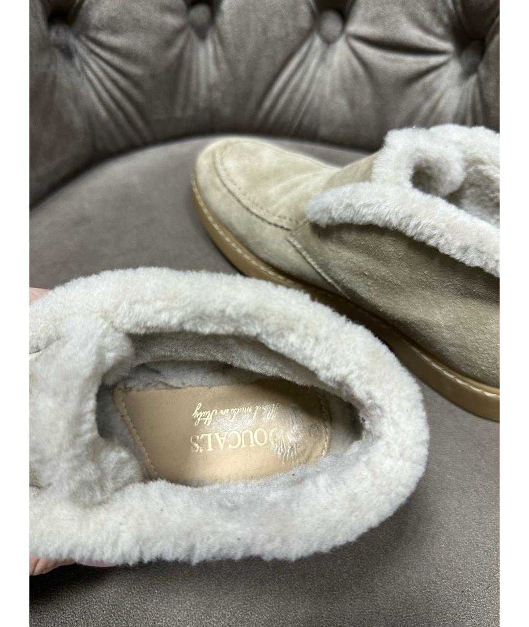 DOUCAL'S Бежевые замшевые лоферы, фото 5